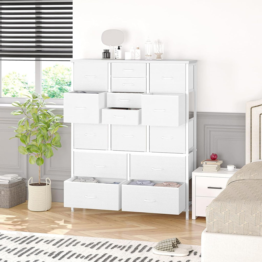 Premium White Dresser With 15 Extra Large Storage Drawers