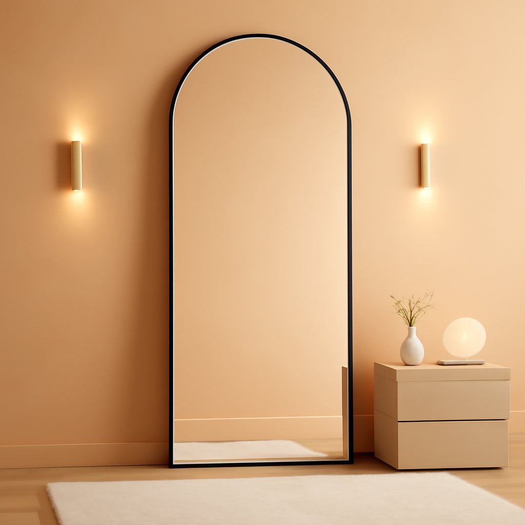 56 Inch Arched Full Length Mirror Explosion proof Glass