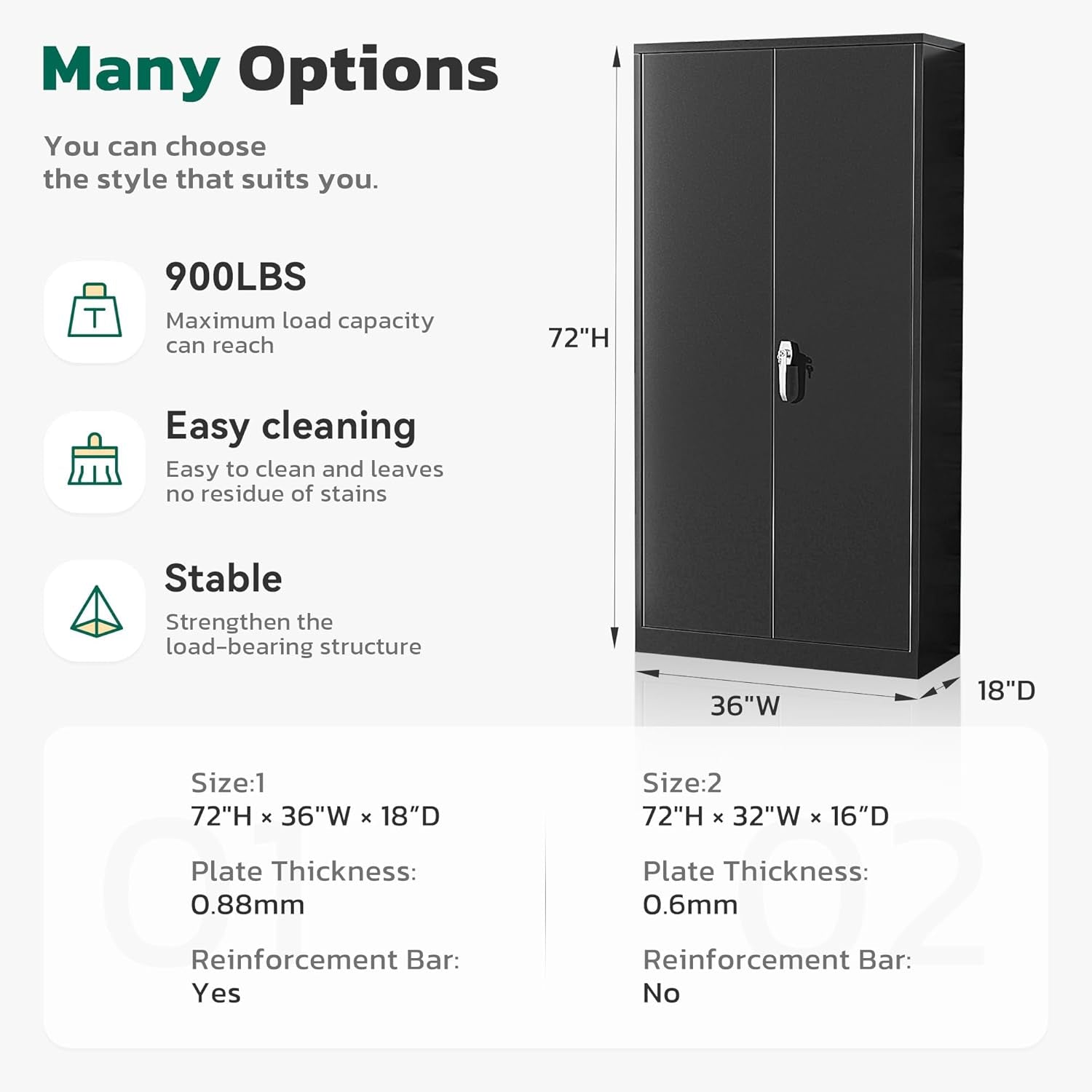 72Inch Tall Green Velly Locking Cabinet Metal Storage