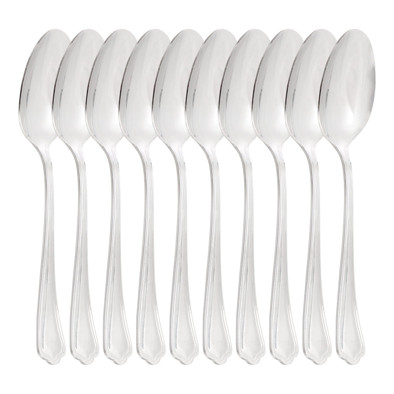 Gibson Home Hillside Daisies 10 Piece Stainless Steel Dinner Spoon Set