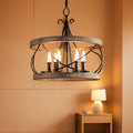 15.7 Inches Farmhouse Chandelier Five Light Dining