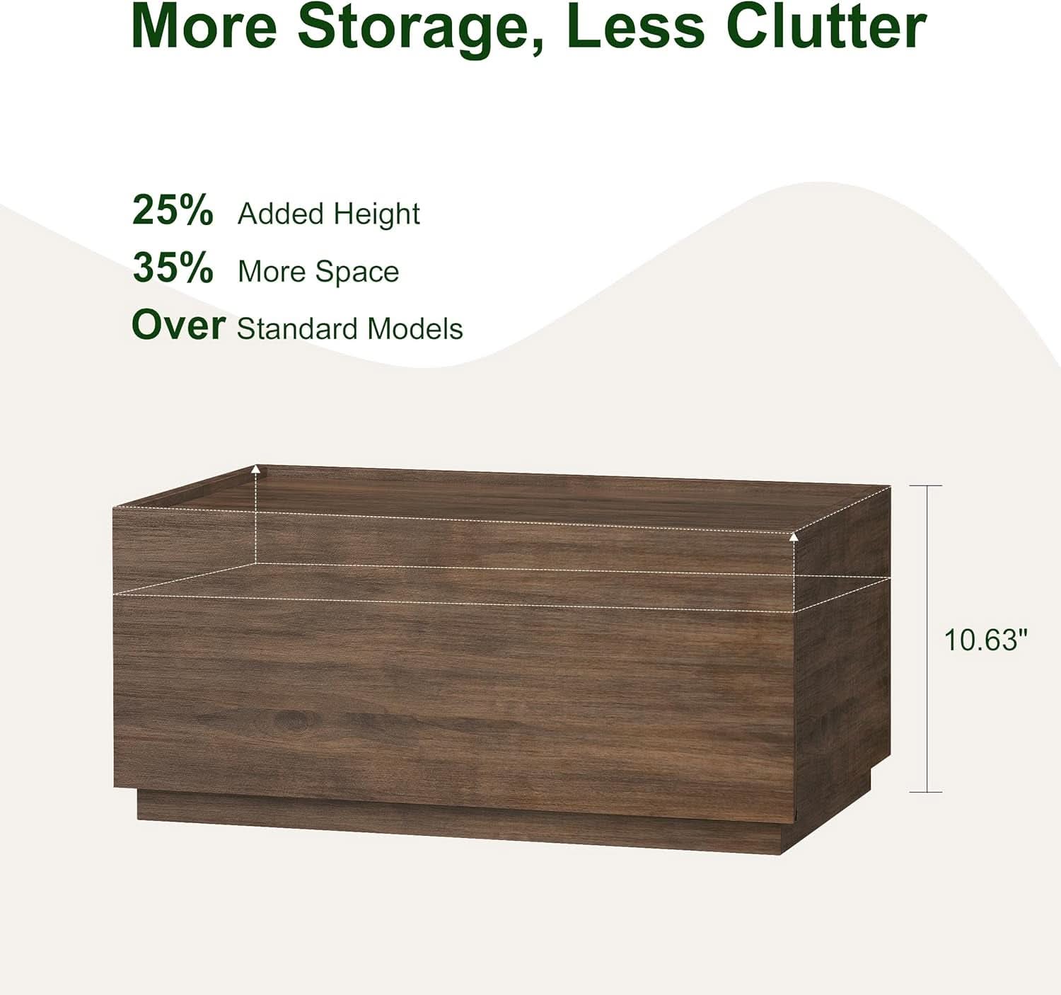 Stackable One Drawer Dresser Walnut Brown Nightstand