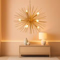 24Inch Golden Gleaming Sputnik Chandelier With Nine Lights