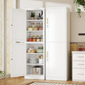 Tall White Metal Pantry Cabinet Sixty seven inch Locking
