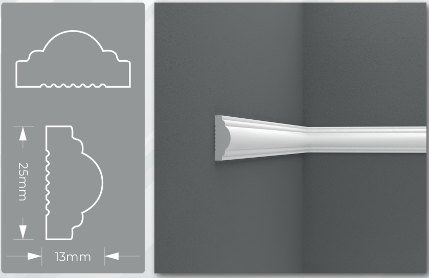 Peel and Stick Wall Molding Kit - 4 Upper, 4 Middle, and 4 Bottom Frames | Easy Installation
