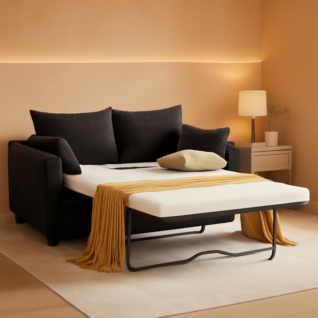 65 Inch Transformable Sofa Bed Memory Foam Mattress