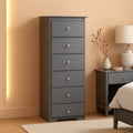 Six Drawer Dresser With Large Capacity Metal Handles