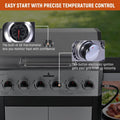 Six Burner Propane Grill 60000 BTU Outdoor Grilling