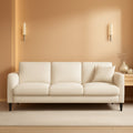 Beige 83 Inch Sofa With Contoured Back Ergonomic Support