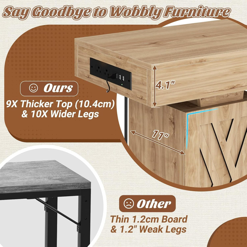 Entryway Console Table 47.2 Inch Natural Oak Sturdy