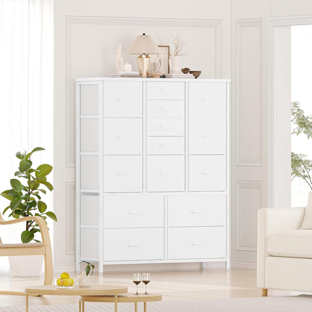 Premium White Dresser With 15 Extra Large Storage Drawers