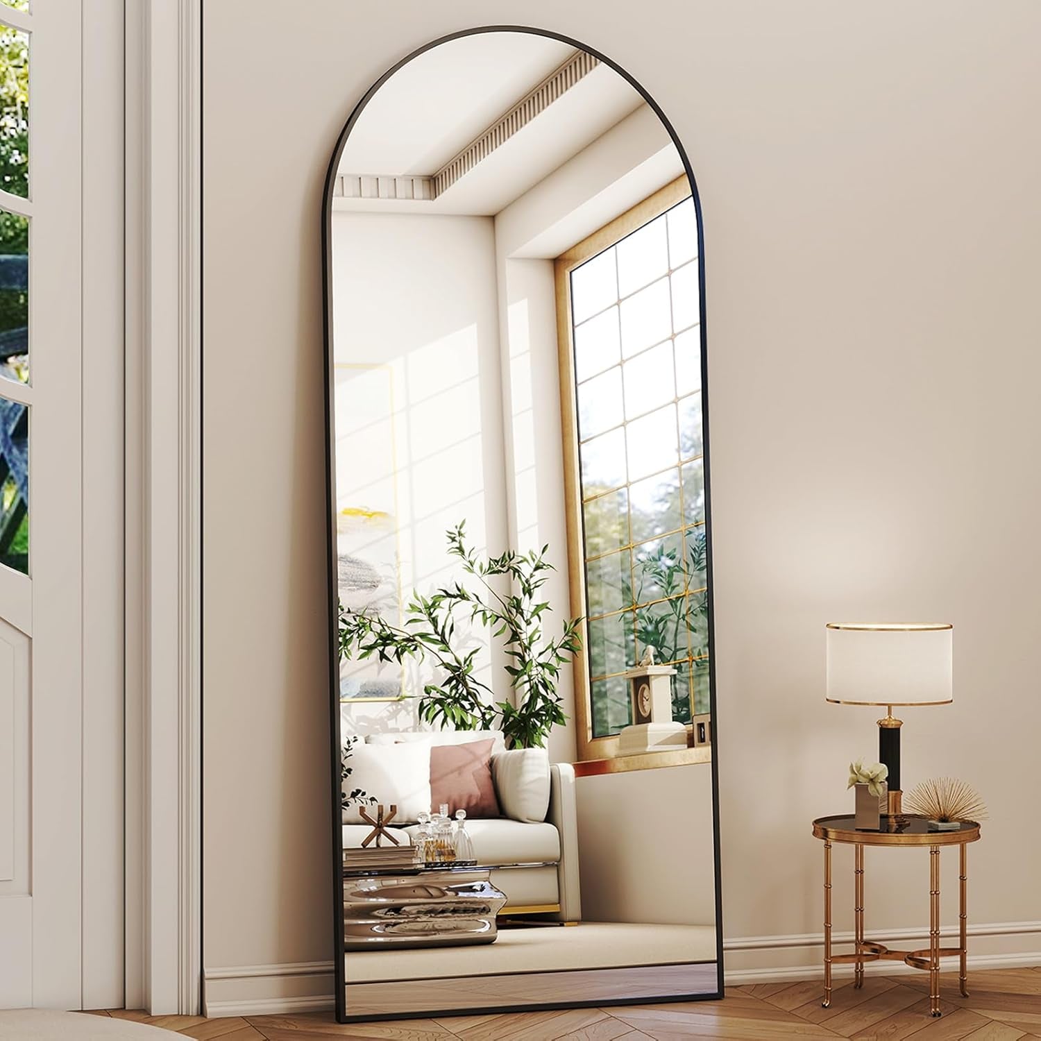 56 Inch Arched Full Length Mirror Explosion proof Glass