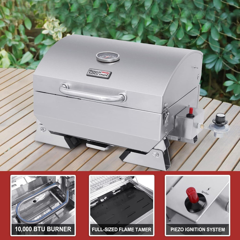 Stainless Steel Tabletop Grill 10000BTU Portable Outdoor