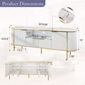 White 70 Inch TV Stand ModernLuxury Entertainment Center