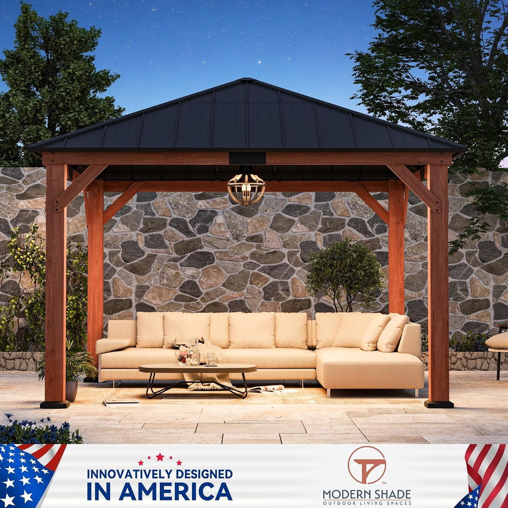 12x12 Cedar Gazebo With Weather Resistant Galvanized Roof