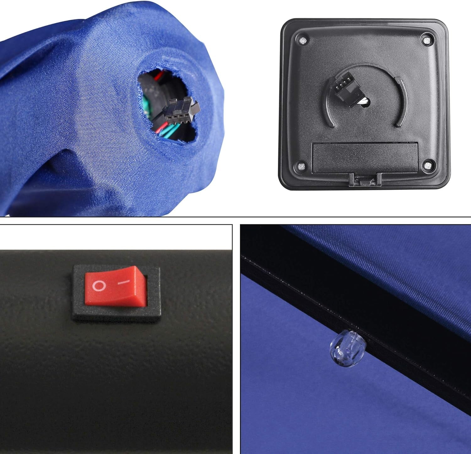 7 Point 5Ft Solar Umbrella With Integrated LED Lighting