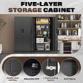 72 Inches Heavy Duty Metal Storage Lockable Cabinet