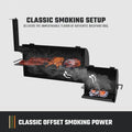 Highland Offset Charcoal Smoker Black 900 SquareInches