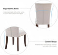 Beige Upholstered Dining Chairs Featuring High Back