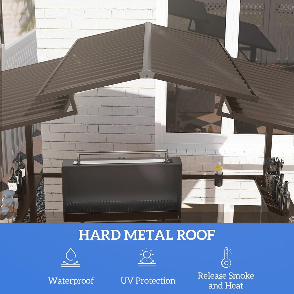 8 Feet By 5Feet Weatherproof All Season Grill Gazebo