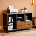 Forty Three Inch Lateral Filing Cabinet With Locking Wheels