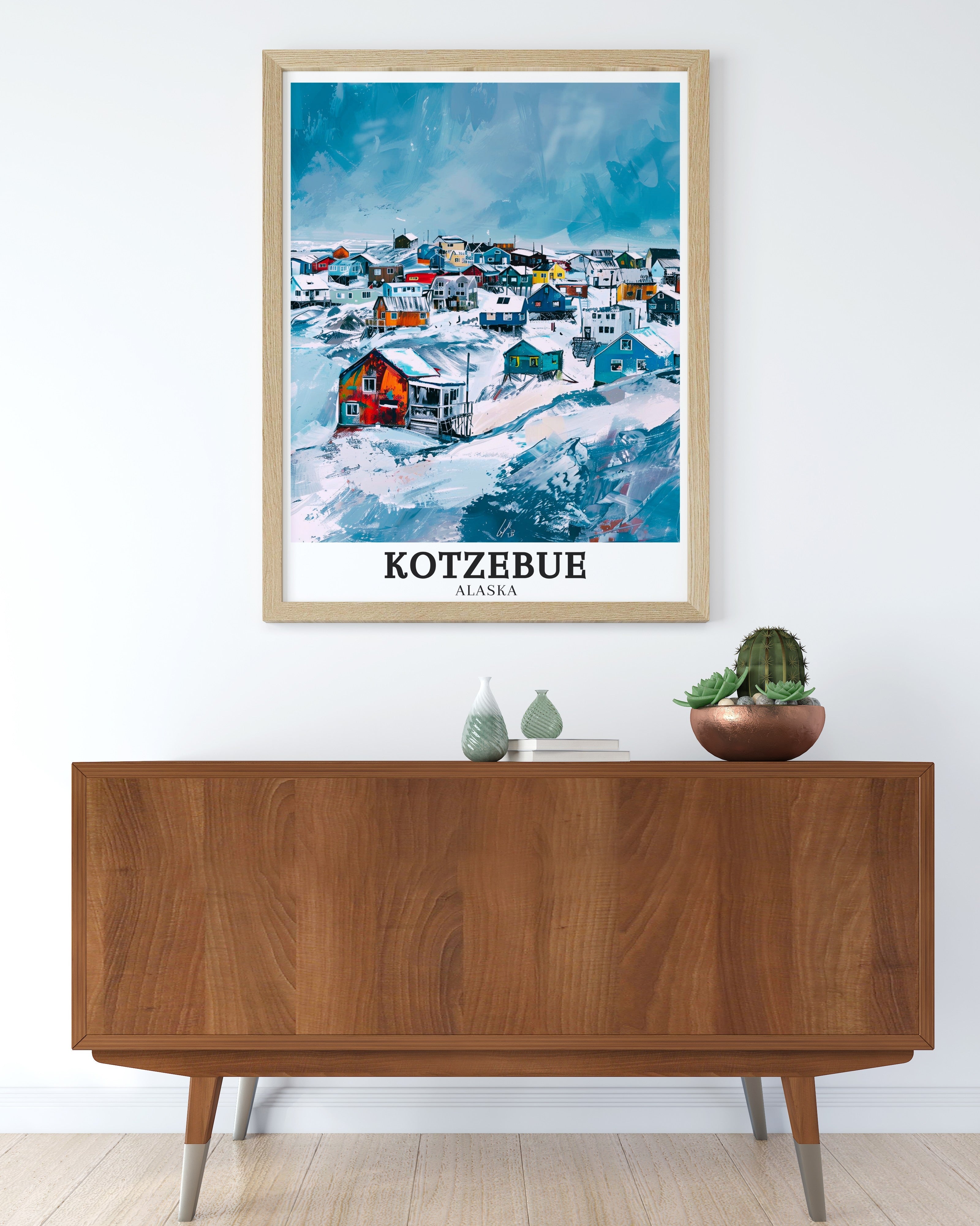 Kotzebue Travel Print - QikiqtaÄ¡ruk Wall Decor - Baldwin Peninsula Home Decor - Baldwin Peninsula Wall Print