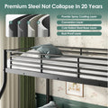 Twin XL Over Queen Bunk Bed Heavy Duty Metal Black Finish