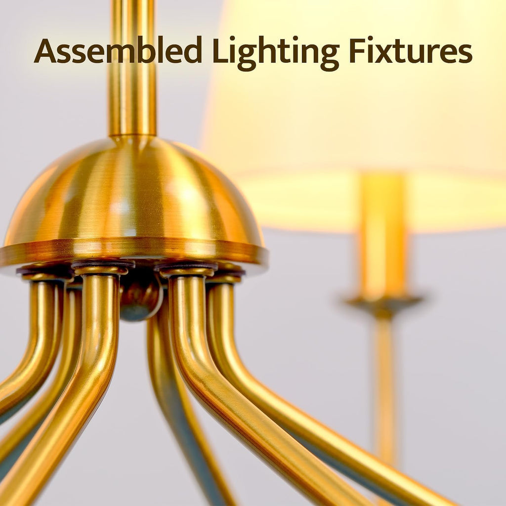 Brushed Brass 6 Light Linear Pendant Chandelier Line