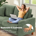 70In Emerald Corduroy Oversized Cushioned Three Seater Sofa