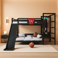 Twin Size Powder Coated Black Industrial Grade Bunk Bed
