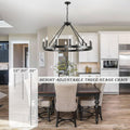 Black Wagon Wheel Chandelier 32 Inch 12Light Industrial