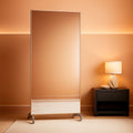 Glassless Rolling Mirror 71x31 On Wheels Midnight Black