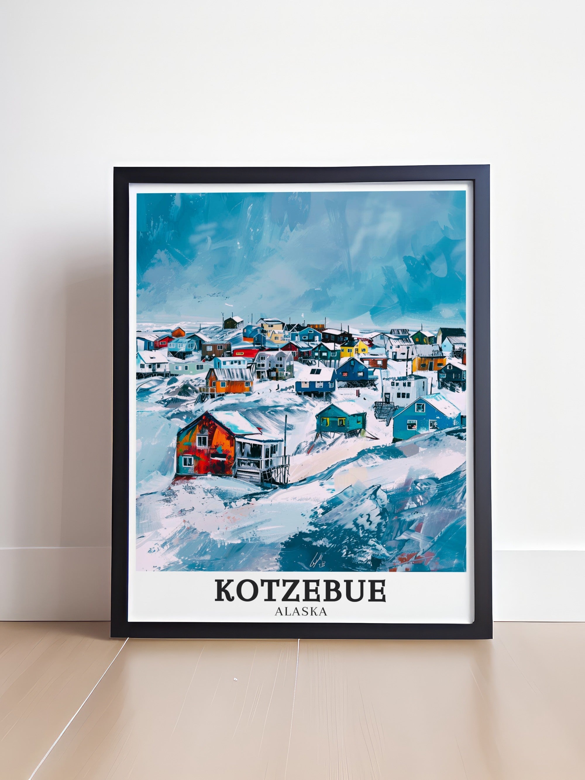 Kotzebue Travel Print - QikiqtaÄ¡ruk Wall Decor - Baldwin Peninsula Home Decor - Baldwin Peninsula Wall Print
