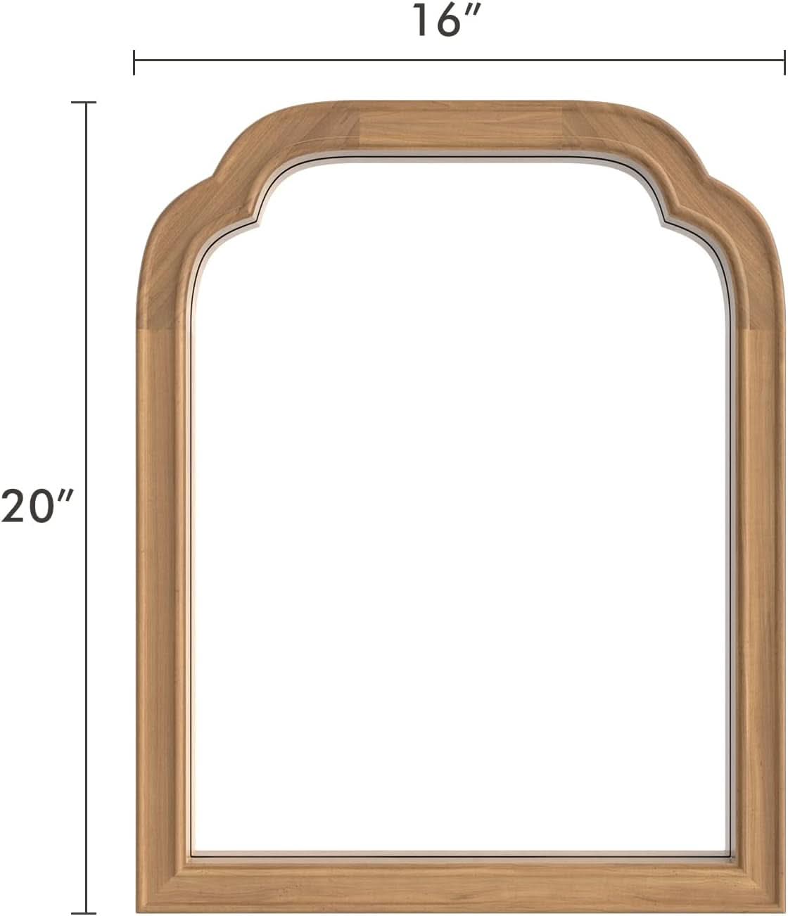 Premium Hardwood Bathroom Mirror Sixteen By Twenty Inches