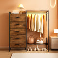 Brown Dresser With Integrated Wireless Charging Station