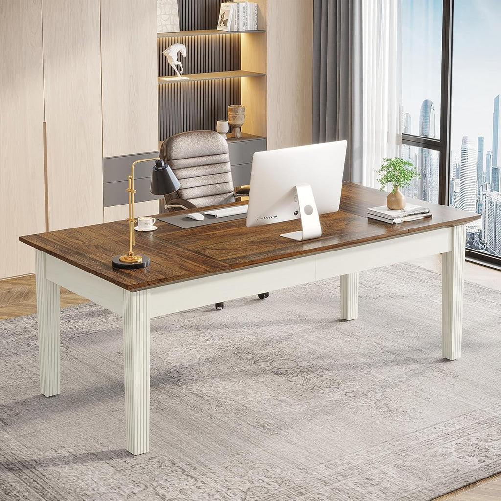 62Inch Computer Desk Work station Solid Wood Construction