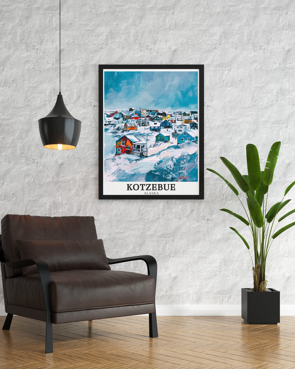 Kotzebue Travel Print - QikiqtaÄ¡ruk Wall Decor - Baldwin Peninsula Home Decor - Baldwin Peninsula Wall Print