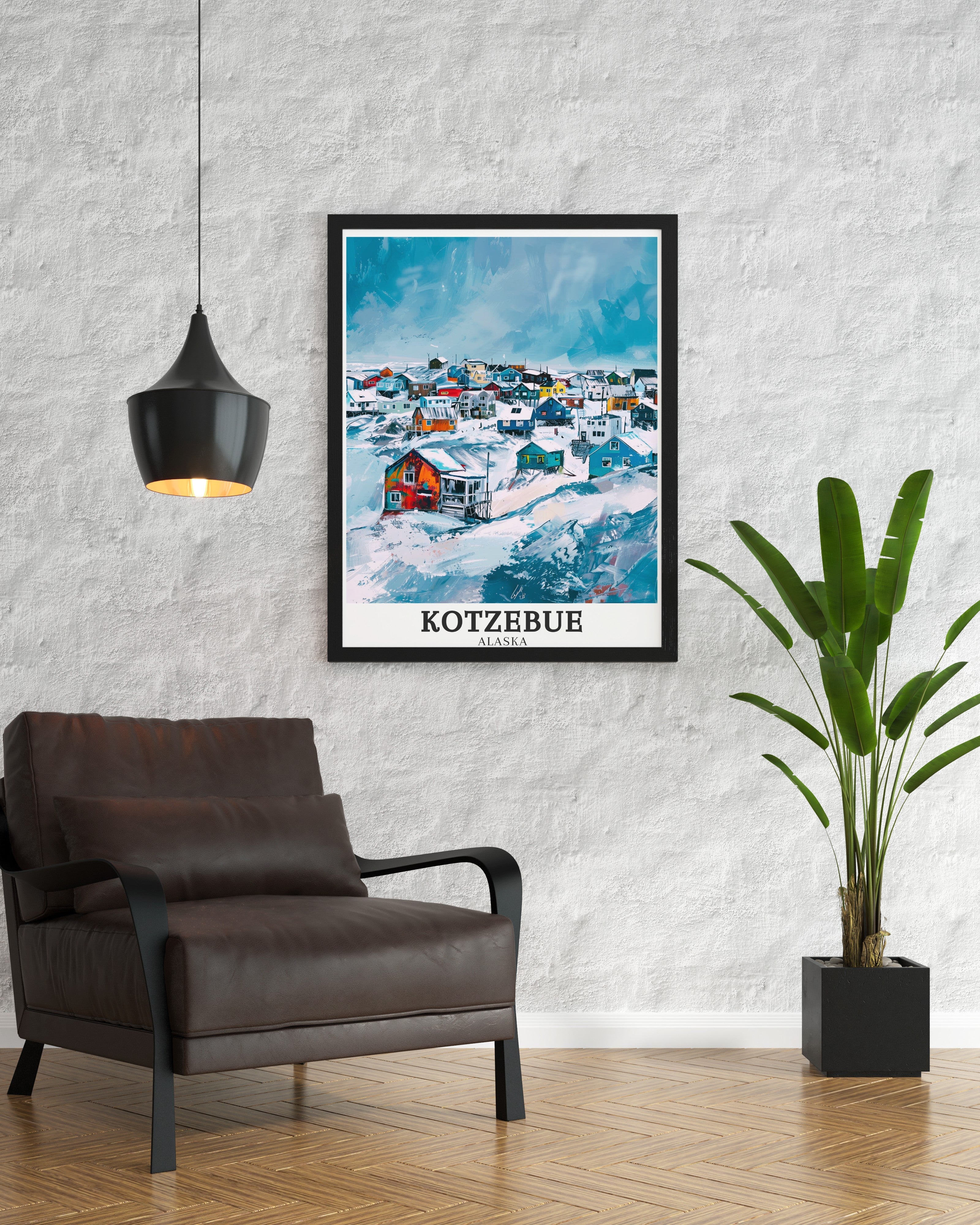 Kotzebue Travel Print - QikiqtaÄ¡ruk Wall Decor - Baldwin Peninsula Home Decor - Baldwin Peninsula Wall Print