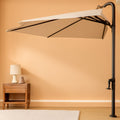 9Ft Beige Outdoor Patio Umbrella UV Protection Coated System