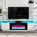 Ivory White 36 Inch Electric Fireplace Tv Entertainment Center