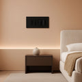 King Size Corduroy Upholstered Platform Bed RGB LED
