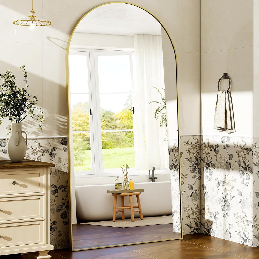 71x30 Arched Complete Length Aluminum Framed Mirror