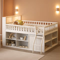 Queen Size Loft Bed Integrated LED Lighting Headboard