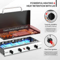 Stainless Four Burner Propane Table top Griddle Lid