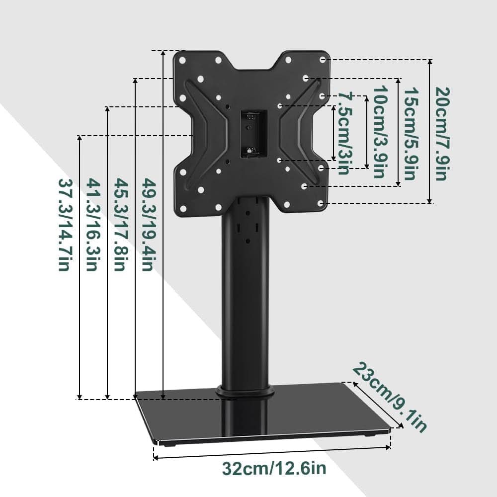 Universal Height Adjustable Swivel TV Stand 13 To 43 Inches