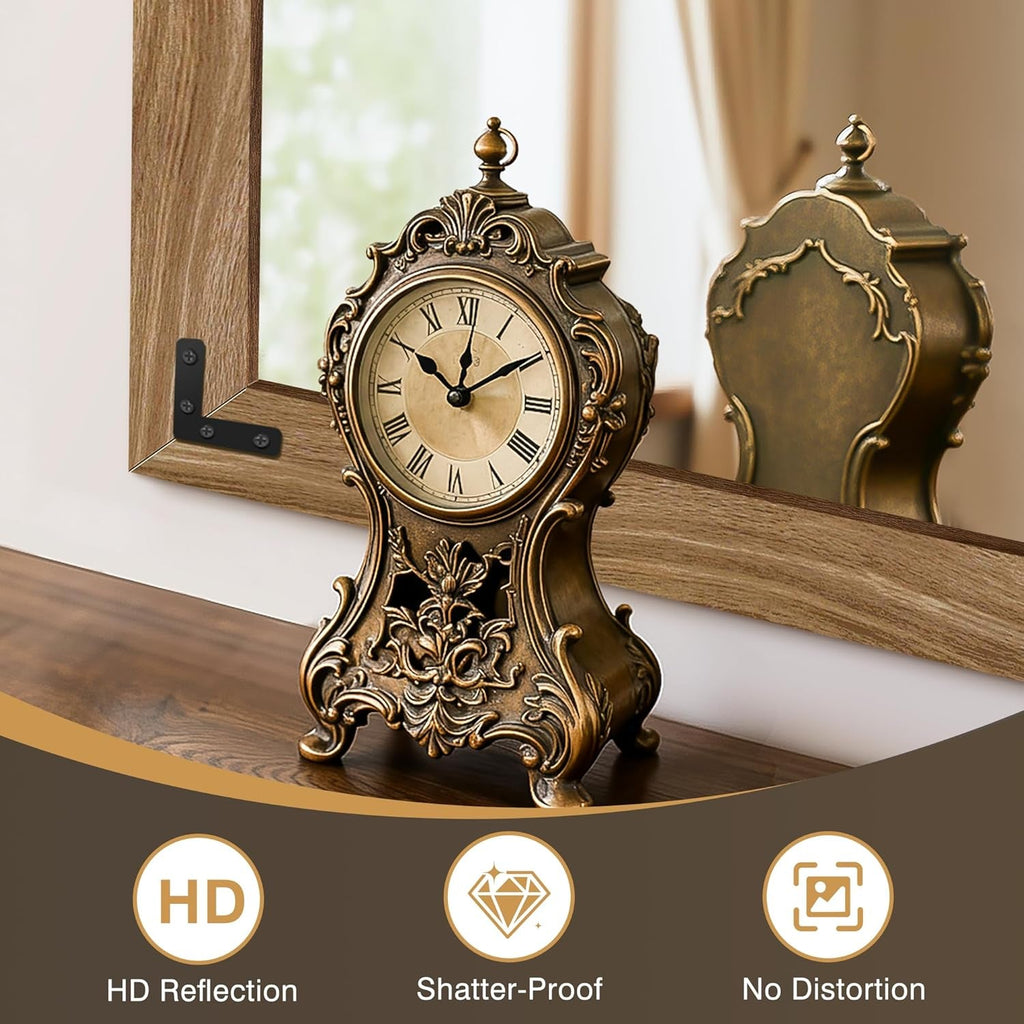 55 Inch Walnut Elegant Solid Wood Frame Floor Mirror