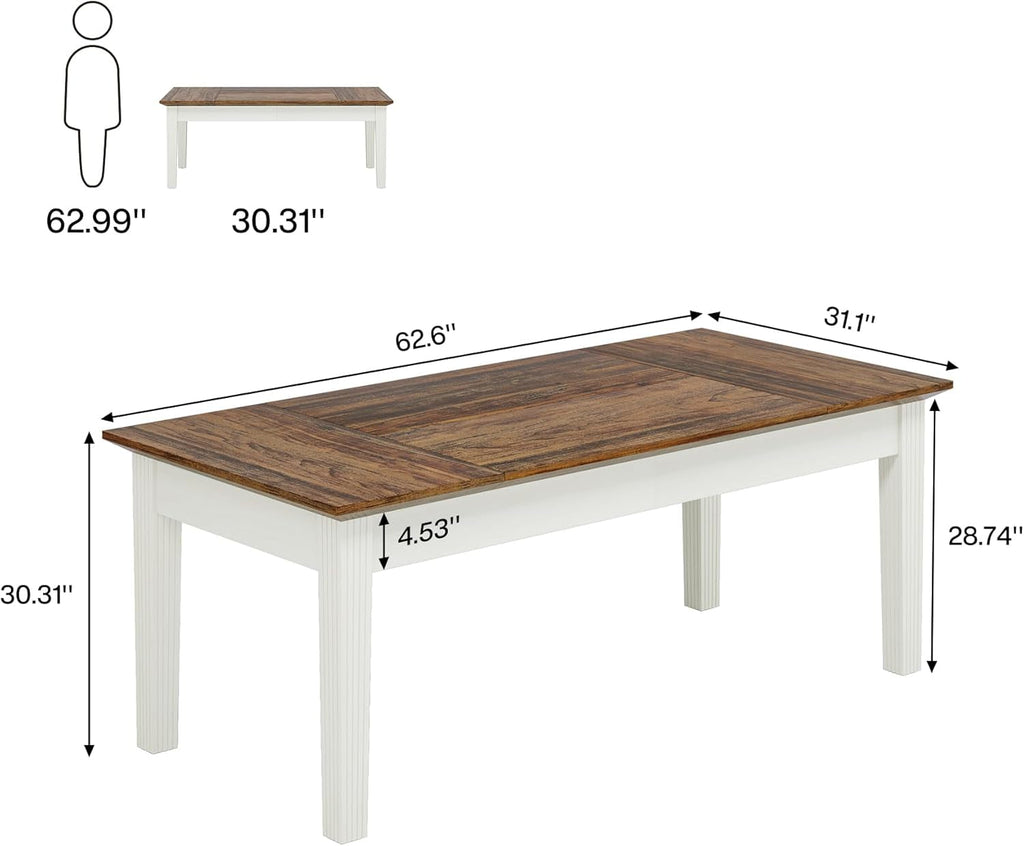 62Inch Computer Desk Work station Solid Wood Construction