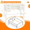 48 Inch Home Office Computer Desk with 4 Drawers-White