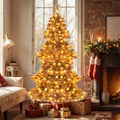 6 Feet Artificial Christmas Tree with 493 Branch Tips for Home Office Carnival