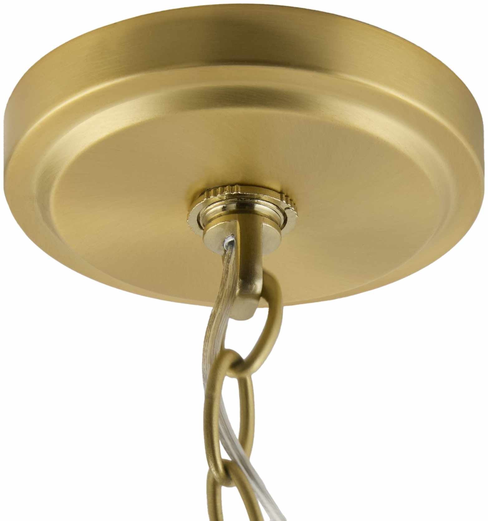 Beige Modern Chandelier with linen details for dining or living rooms
